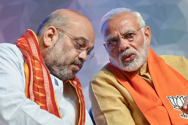 Prime Minister Narendra Modi with Home Minister Amit Shah.