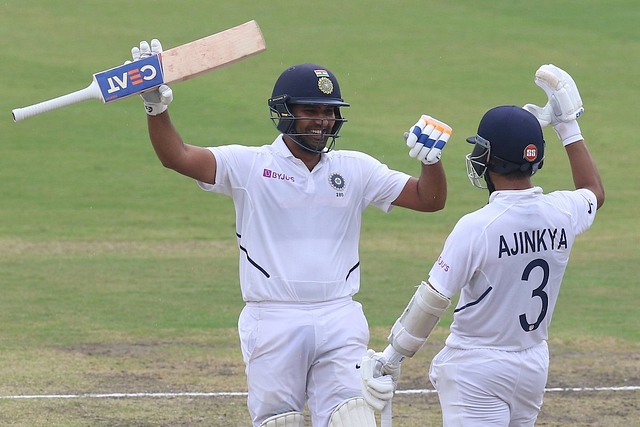 Indian batsmen Rohit Sharma and Ajinkya Rahane (Twitter/@BCCI)