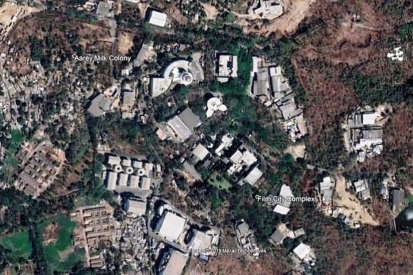 Film city on what used to be lush green forest (Google Earth)