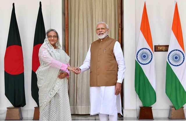 PM Narendra Modi with his Bangladeshi counterpart Sheikh Hasina (Twitter/@MEAIndia)