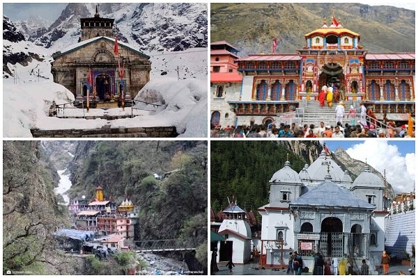 (Clockwise from top-left): Kedarnath, Badrinath, Gangotri and Yamunotri.&nbsp;