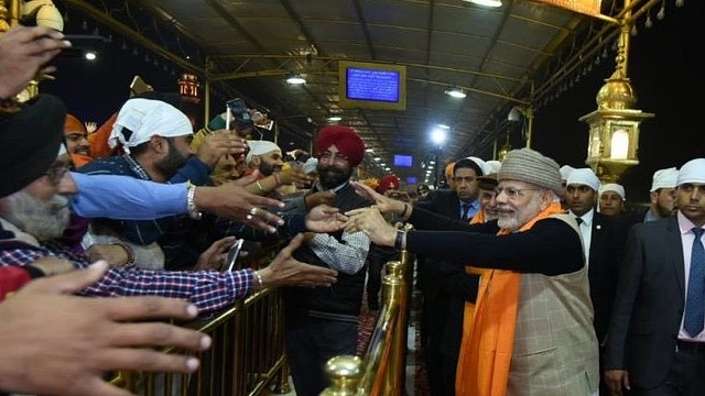 PM Modi meets pilgrims at the Golden temple. (representative image)