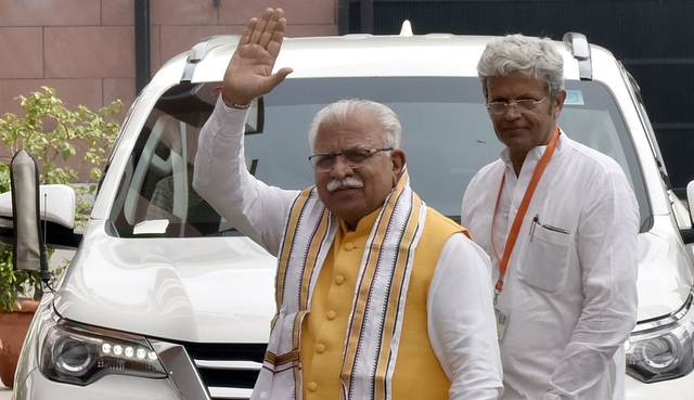  Chief Minister of Haryana Manohar Lal Khattar (Sonu Mehta/Hindustan Times via Getty Images)