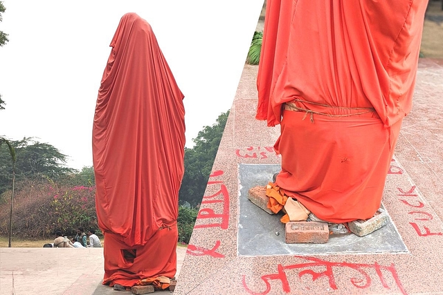 The statue of Vivekananda in JNU. (Pic via Twitter)