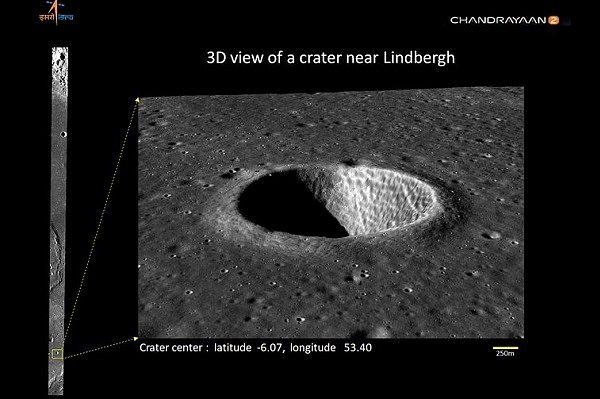 The 3-D Image of Crater (Image via ISRO)