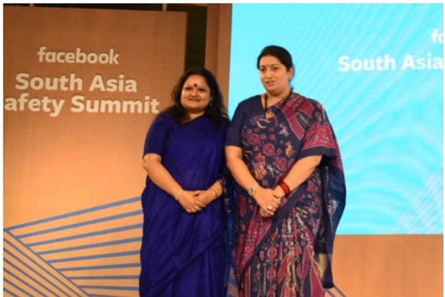 Union WCD Minister Smriti Irani at the Facebook South Asia Safety Summit (Pic Via Twitter)