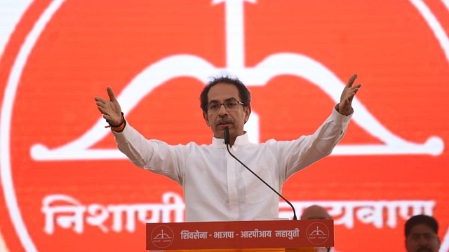 Uddhav Thackeray at a Shiv Sena event.