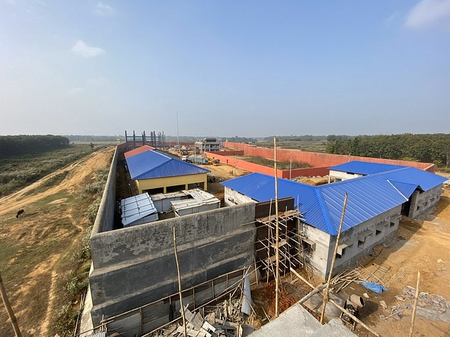 An under-construction detention centre in Assam’s Goalpara (Twitter/@ahmermkhan)