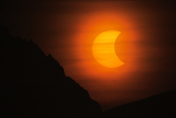 Solar eclipse over Antartica