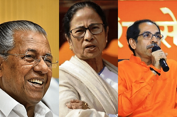 From left to right - Pinarayi Vijayan, Mamata Banerjee, Uddhav Thackeray