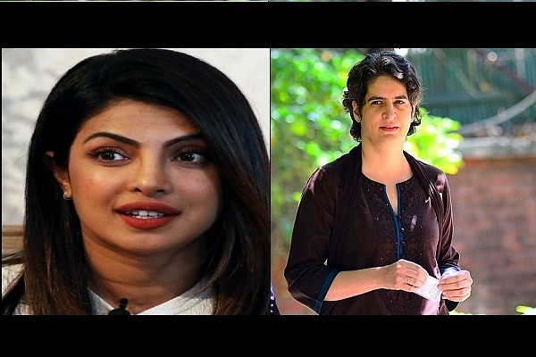 Priyanka Chopra (L) Priyanka Gandhi (R)