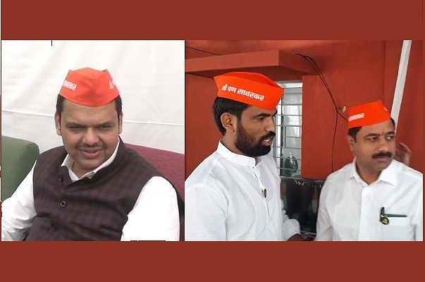 Mahrashtra MLA Wearing I am Savarkar Cap (Image Via Twitter)&nbsp;