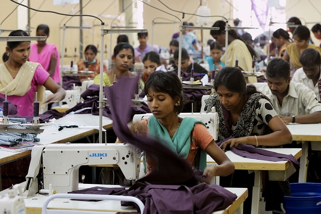 A garment factory in India. (Manjunath Kiran/AFP via Getty Images)