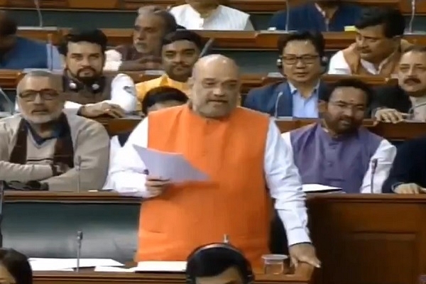 Home Minister Amit Shah in Lok Sabha (Pic Via Twitter)