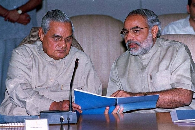 Atal Bihari Vajpayee and Narendra Modi (Wikimedia Commons)&nbsp;