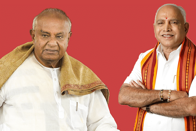 H D Deve Gowda and B S Yediyurappa&nbsp;