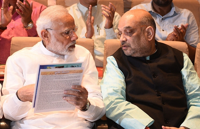 Prime Minister Narendra Modi with BJP President Amit Shah. (Vipin Kumar/ Hindustan Times via Getty Images)&nbsp;