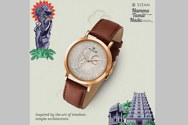 Titan watch inspired by temple architecture (Pic via Twitter)