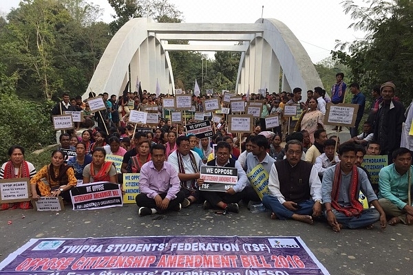 Protestors in Assam