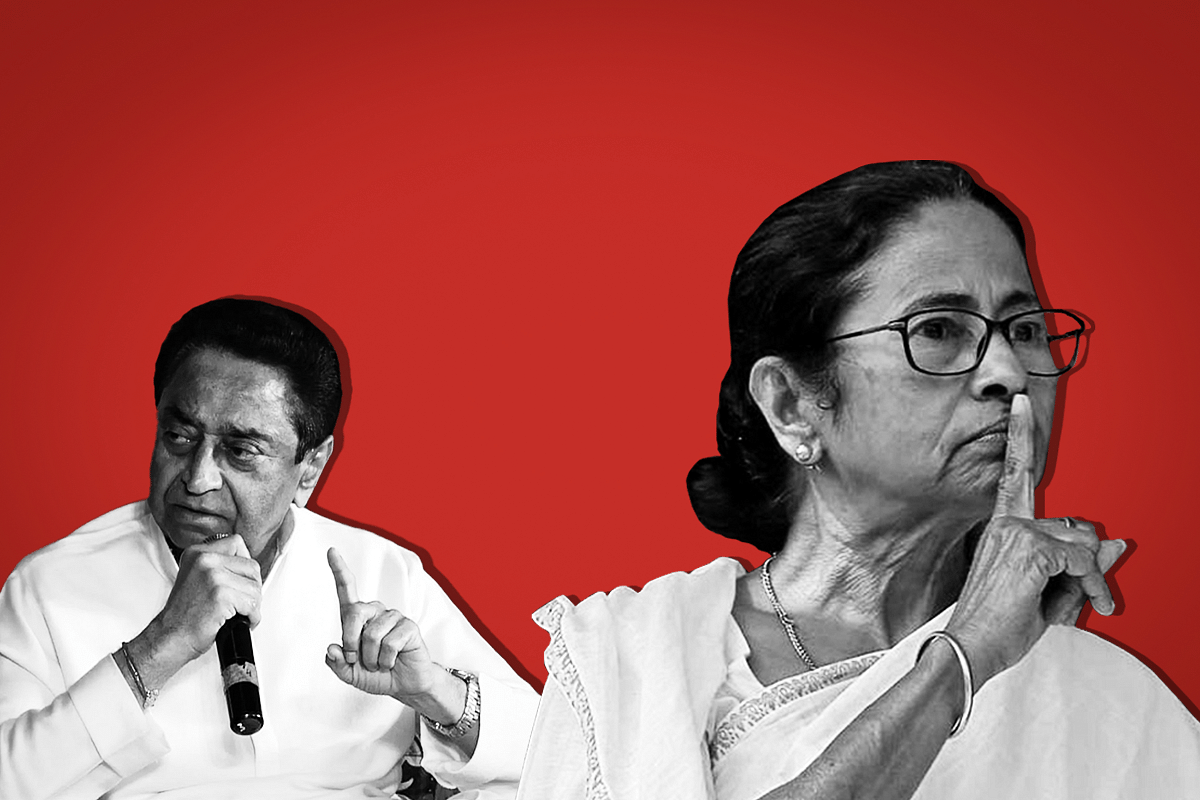 Madhya Pradesh Chief Minister Kamal Nath and Bengal Chief Minister Mamata Banerjee.&nbsp;