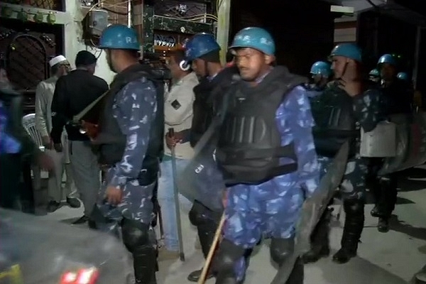 Security forces marching in the capital (Image via Twitter)