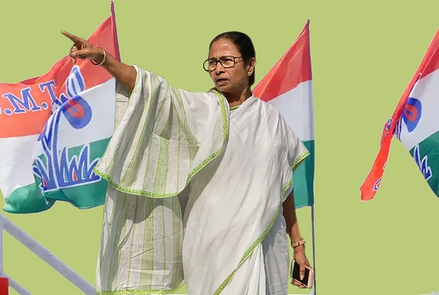 West Bengal Chief Minister Mamata Banerjee at a protest rally.&nbsp;