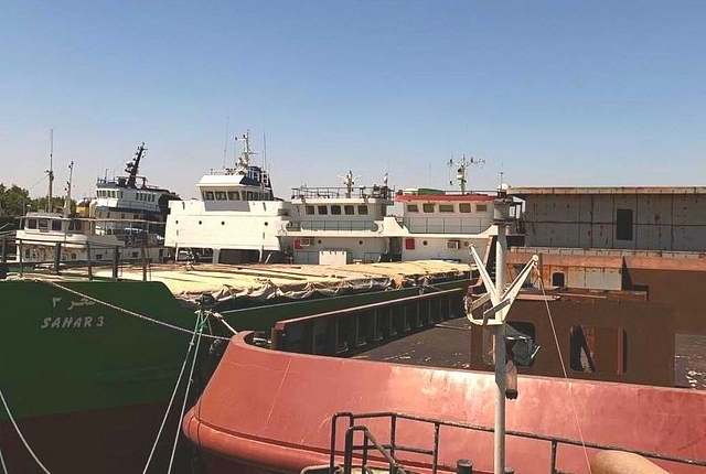 Some of the boats in Iran in which the seafarers are housed.&nbsp;