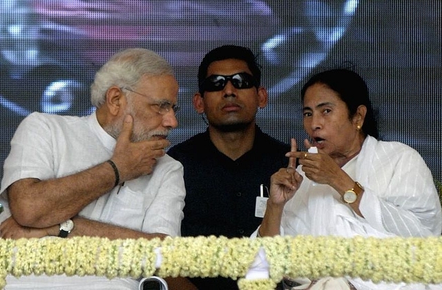 West Bengal Chief Minister Mamata Banerjee with Prime Minister Modi