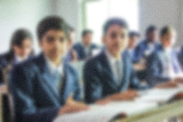 Children writing an exam. (Representative image/Wikimedia Commons)&nbsp;