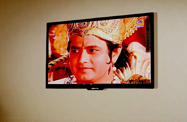 Ramayan on DD National.&nbsp;