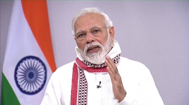 Prime Minister Modi during his address to the nation on 14 April