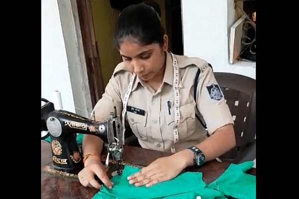 MP Cop Sews Hundreds Of Face Masks In Her Off-Duty Hours, Distributes Them Among The Poor