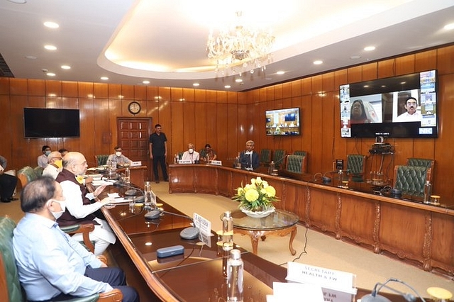 Home Minister Amit Shah and Health Minister Dr Harsh Vardhan interacted with IMA representatives and Doctors (Pic Via Twitter)