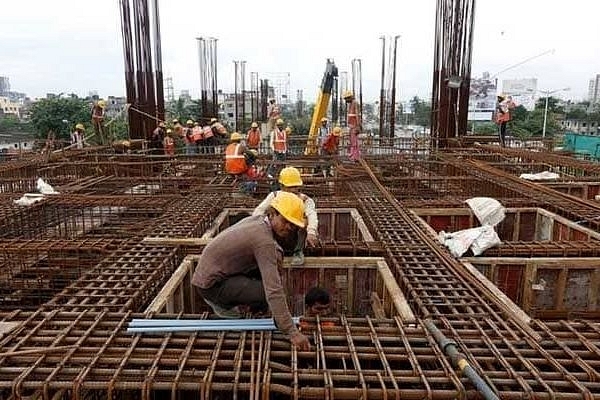 Workers at a construction site.