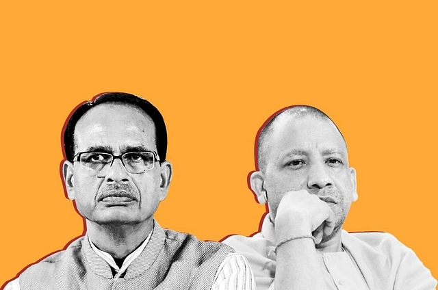 Uttar Pradesh Chief Minister Yogi Adityanath and Madhya Pradesh Chief Minister Shivraj Singh Chouhan.