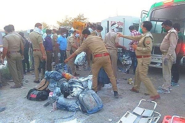 Scene from the accident (Alok Pandey/Twitter)