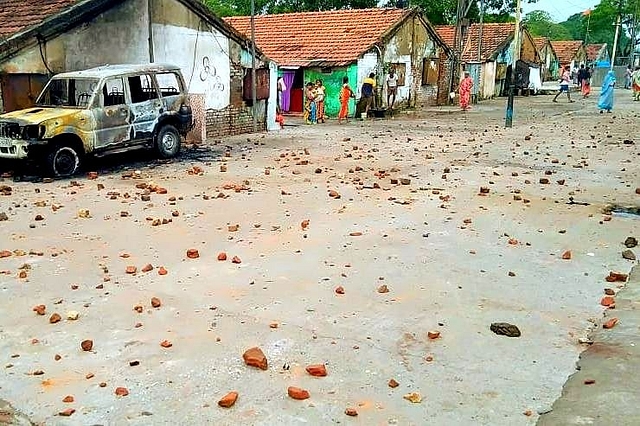 The area after the mob attack.