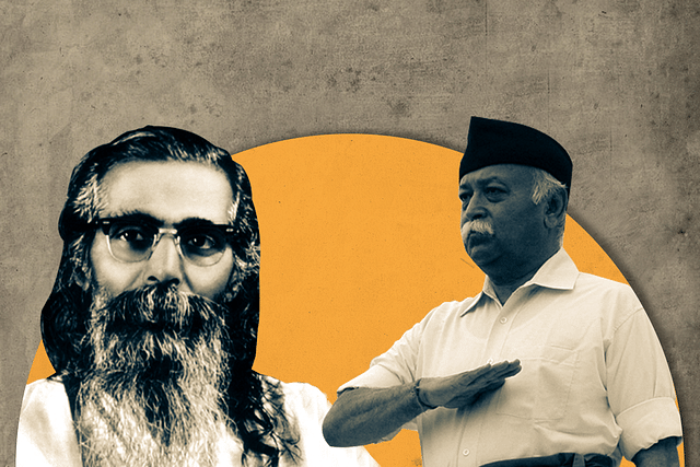 M S Golwalkar and Mohan Bhagwat.