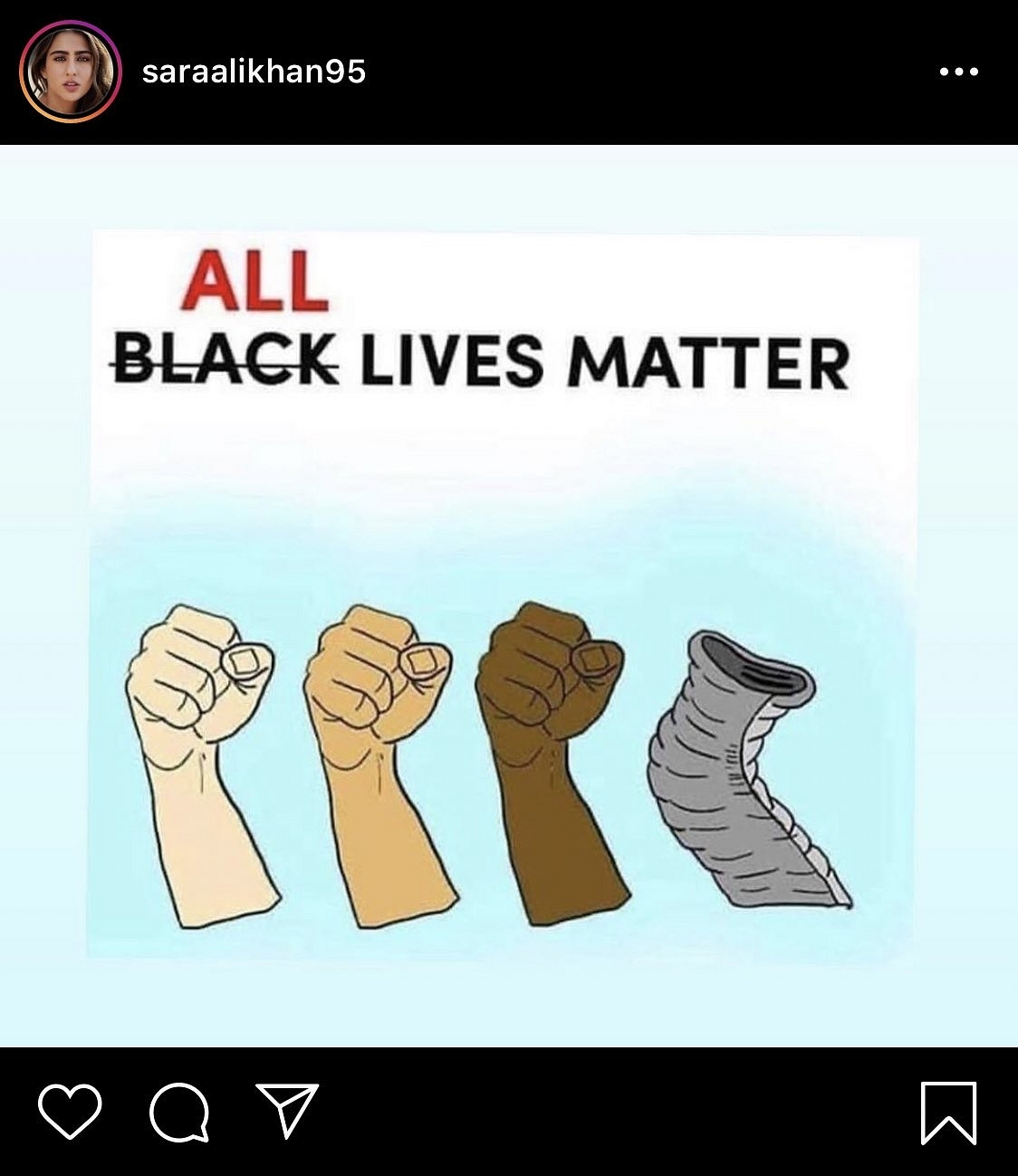 Actor Sara Ali Khan Trolled For Advocating “All Lives Matter” Instead Of #BlackLivesMatter On Social Media