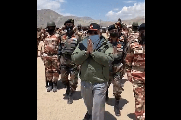 Watch: Indian Army Troops Chant Bharat Mata Ki Jai, Vande Mataram As PM Modi Visits Nimmoo Brigade HQ