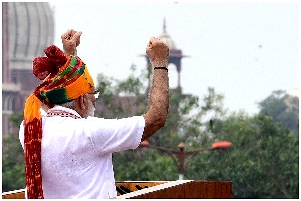 Prime Minister Narendra Modi addressing the nation on Independence Day.