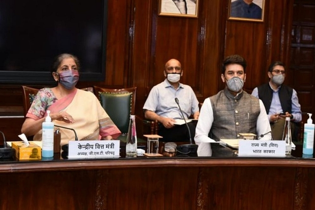 Finance Minister Nirmala Sitharaman and MoS Finance Anurag Thakur