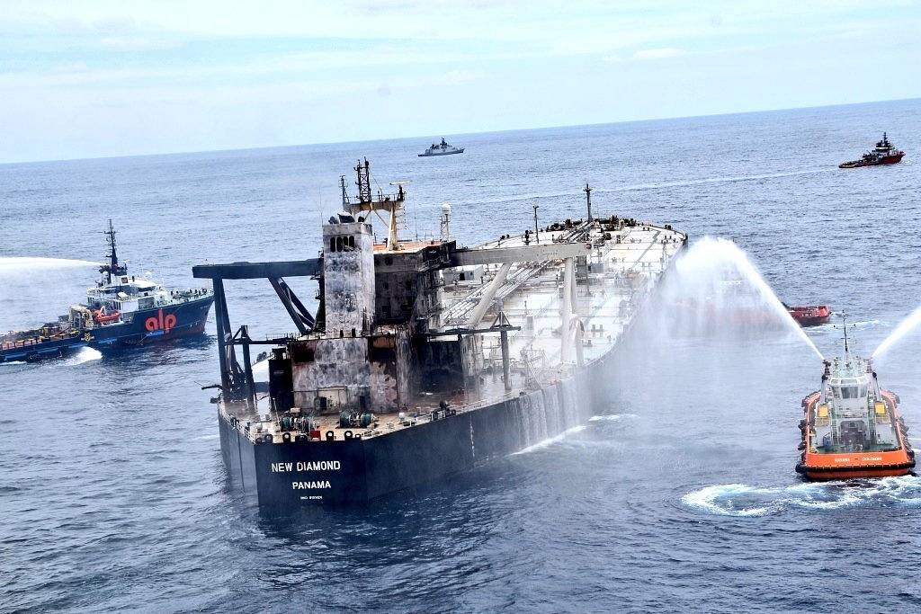 India-Sri Lanka Joint Efforts To Douse Fire Onboard Oil Tanker Succeed; 22 Of The 23 Crew Members Rescued