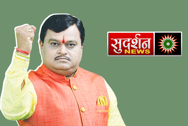 Ashok Chavhanke of Sudarshan TV. (Illustration: Swarajya Magazine)&nbsp;