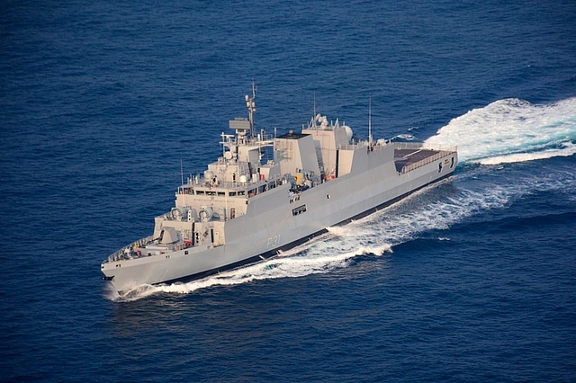 INS Kavaratti during sea trials (Wikipedia)