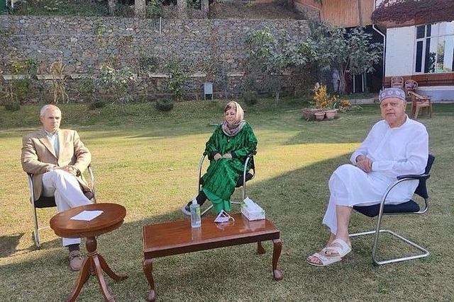 Omar Abdullah, Mehbooba Mufti and Farooq Abdullah.