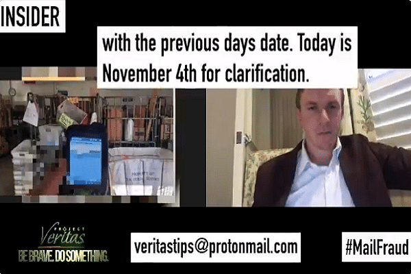 US Postal Worker Alleges He Was Ordered To Back-Date Late Mail-In Ballots To 3 November: Project Veritas