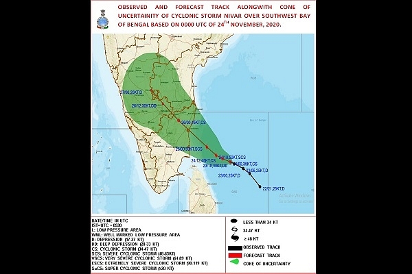 Cyclone Nivar (Source: @Indiametdept /Twitter)