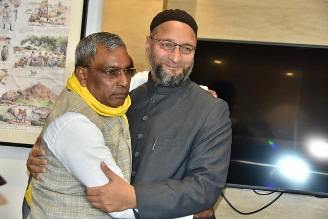 AIMIM chief Asaduddin Owaisi and Om Prakash Rajbhar.