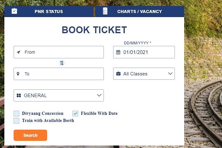 IRCTC's revamped website.
